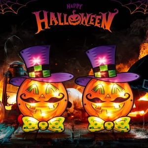 Halloween Window Wall Door Decoration Lights 12 x 16 Inch Pumpkin Lights…